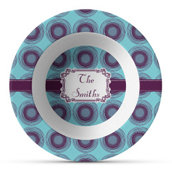 Concentric Circles Plastic Bowl - Microwave Safe - Composite Polymer (Personalized)