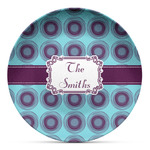 Concentric Circles Microwave Safe Plastic Plate - Composite Polymer (Personalized)