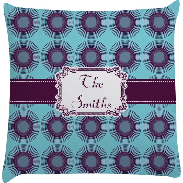Custom Concentric Circles Decorative Pillow Case (Personalized)