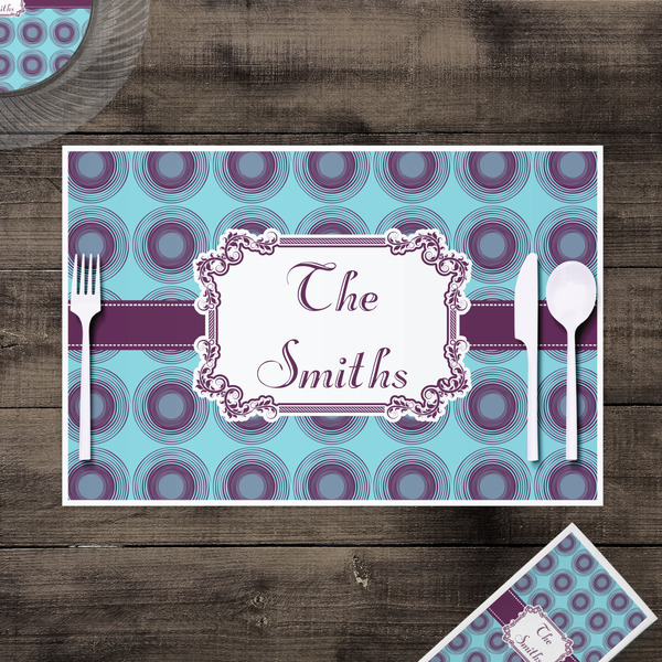 Concentric Circles Disposable Paper Placemat - In Context