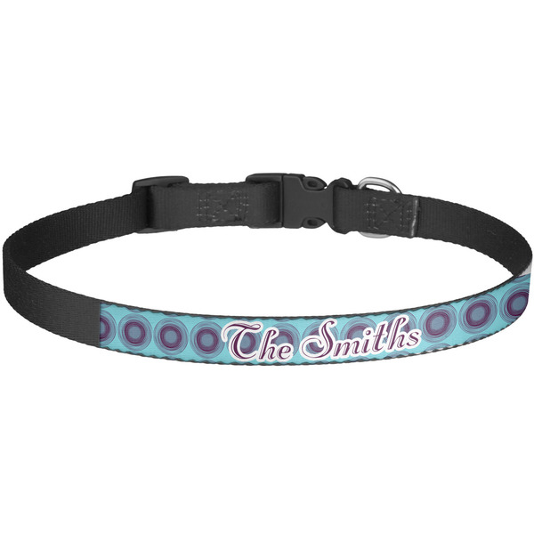 Custom Concentric Circles Dog Collar - Large (Personalized)