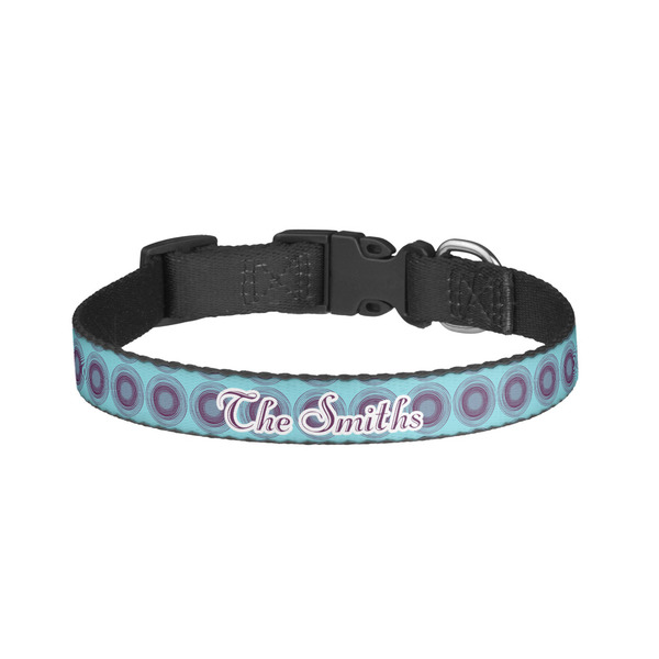 Custom Concentric Circles Dog Collar - Small (Personalized)