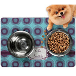 Concentric Circles Dog Food Mat - Small w/ Name or Text