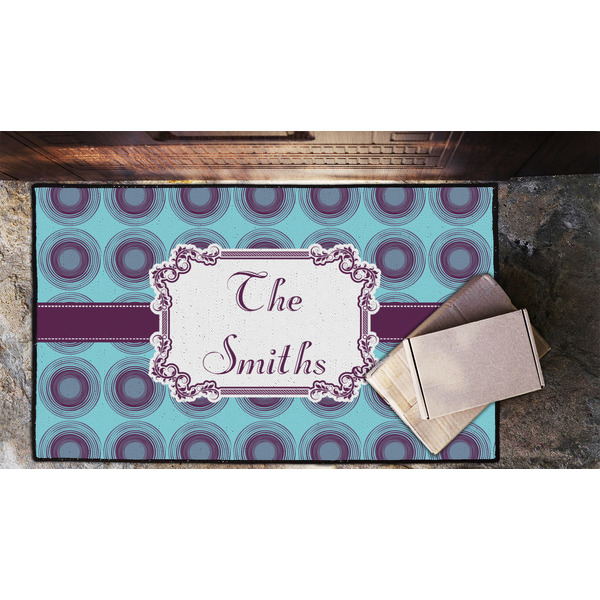 Concentric Circles Door Mat - LIFESTYLE (Lrg)