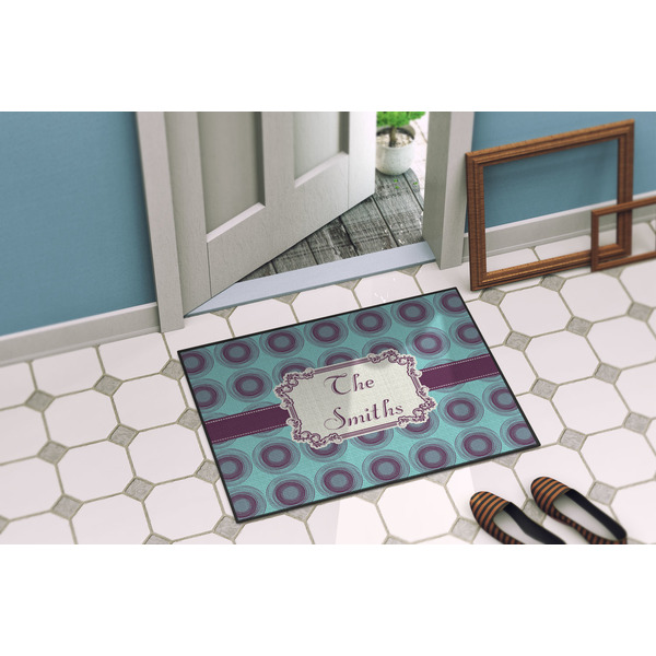 Concentric Circles Door Mat Lifestyle