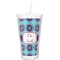Concentric Circles Double Wall Tumbler with Straw (Personalized)