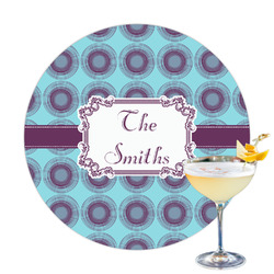 Concentric Circles Printed Drink Topper - 3.25" (Personalized)