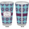 Concentric Circles Pint Glass - Full Color - Front & Back Views