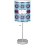 Concentric Circles 7" Drum Lamp with Shade Linen (Personalized)