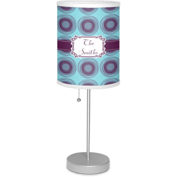 Custom Concentric Circles Lamp with Drum Shade (Personalized)