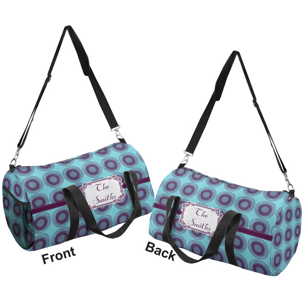 Concentric Circles Duffle bag small front and back sides