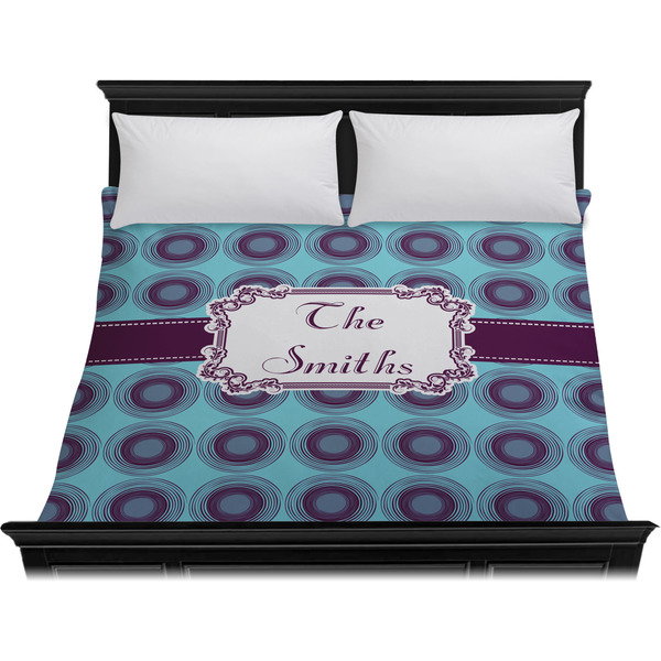 Concentric Circles Duvet Cover - King - On Bed - No Prop