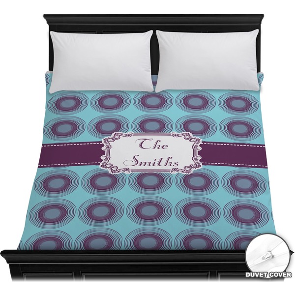 Custom Concentric Circles Duvet Cover - Full / Queen (Personalized)