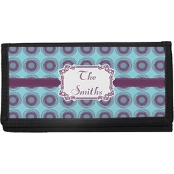 Concentric Circles Canvas Checkbook Cover (Personalized)