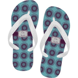 Concentric Circles Flip Flops - Large (Personalized)