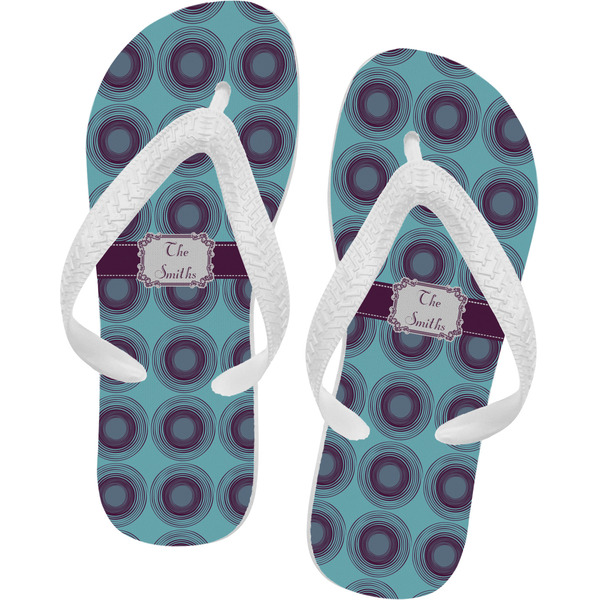 Custom Concentric Circles Flip Flops (Personalized)