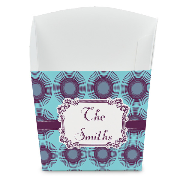 Custom Concentric Circles French Fry Favor Boxes (Personalized)