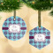 Concentric Circles Frosted Glass Ornament - MAIN PARENT