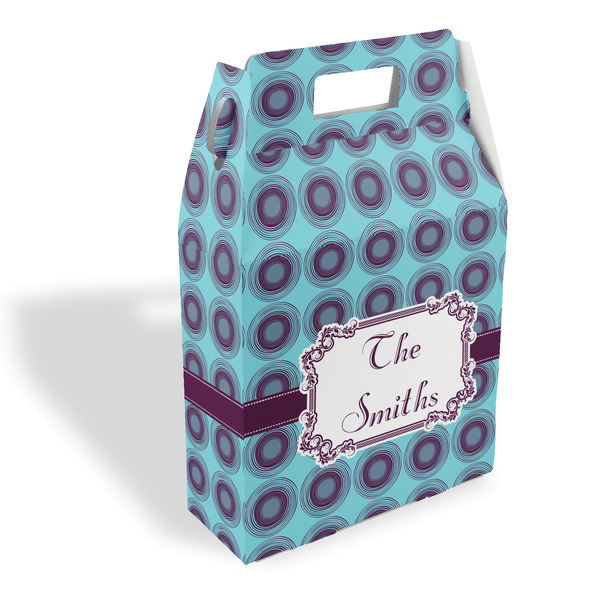 Custom Concentric Circles Gable Favor Box (Personalized)