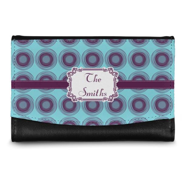 Custom Concentric Circles Genuine Leather Women's Wallet - Small (Personalized)