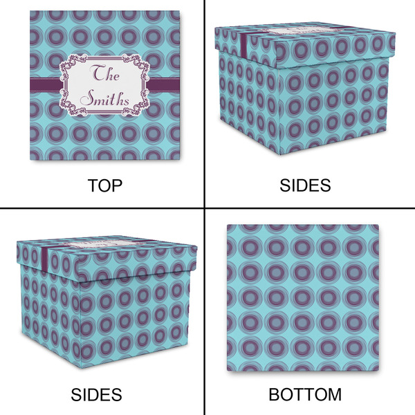 Concentric Circles Gift Boxes with Lid - Canvas Wrapped - Large - Approval