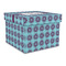 Concentric Circles Gift Boxes with Lid - Canvas Wrapped - Large - Front/Main
