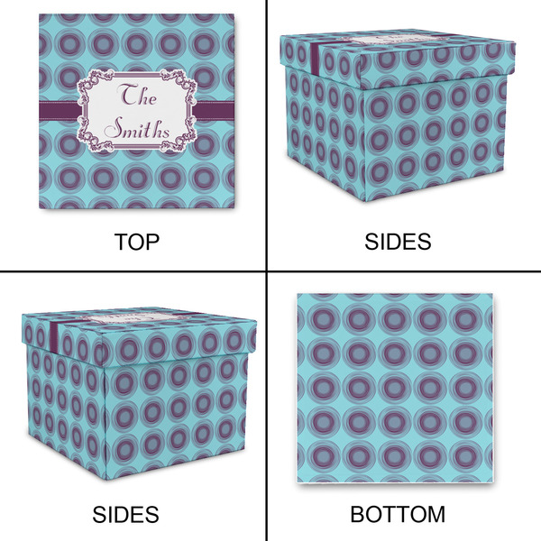 Concentric Circles Gift Boxes with Lid - Canvas Wrapped - Medium - Approval