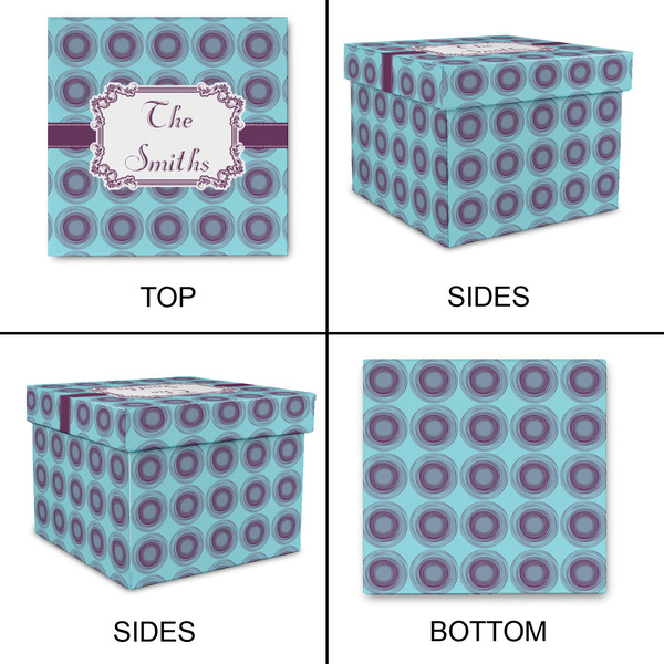 Concentric Circles Gift Boxes with Lid - Canvas Wrapped - Small - Approval