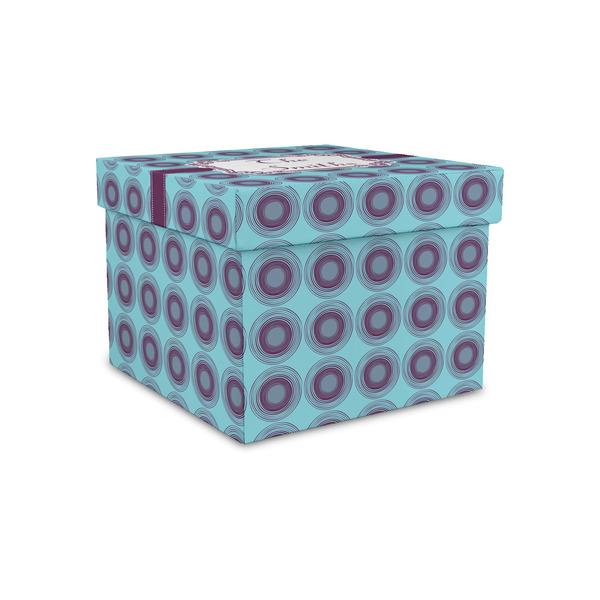 Custom Concentric Circles Gift Box with Lid - Canvas Wrapped - Small (Personalized)