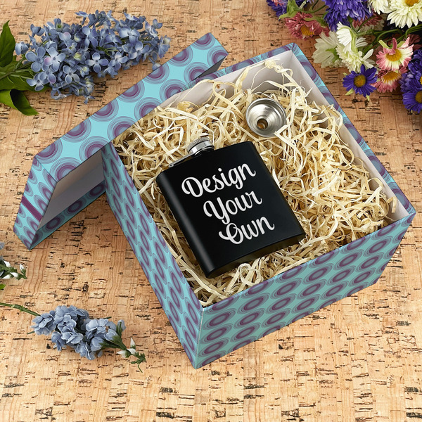 Concentric Circles Gift Boxes with Lid - Canvas Wrapped - X-Large - In Context