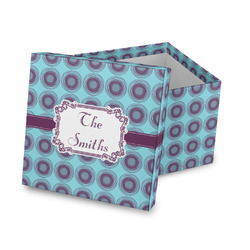 Concentric Circles Gift Box with Lid - Canvas Wrapped (Personalized)