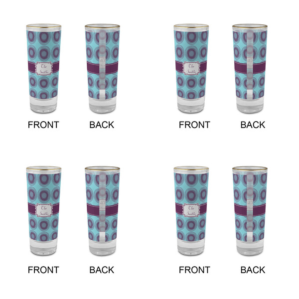 Concentric Circles Glass Shot Glass - 2 oz - Set of 4 - APPROVAL