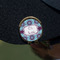 Concentric Circles Golf Ball Marker Hat Clip - Gold - On Hat