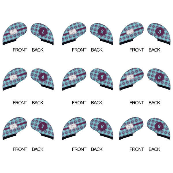 Concentric Circles Golf Club Covers - APPROVAL (set of 9)