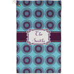 Concentric Circles Golf Towel - Poly-Cotton Blend - Small w/ Name or Text