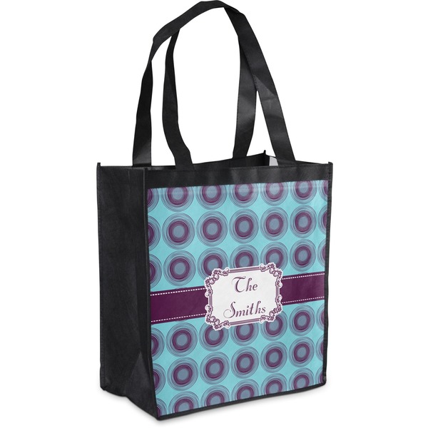 Custom Concentric Circles Grocery Bag (Personalized)