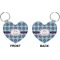 Concentric Circles Heart Keychain (Front + Back)