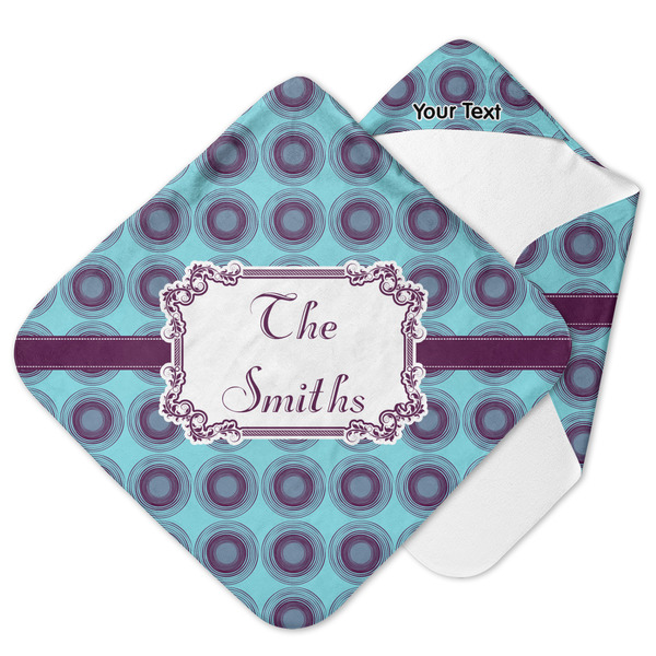 Custom Concentric Circles Hooded Baby Towel (Personalized)