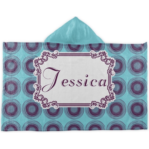 Custom Concentric Circles Kids Hooded Towel (Personalized)