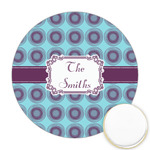 Concentric Circles Printed Cookie Topper - Round (Personalized)