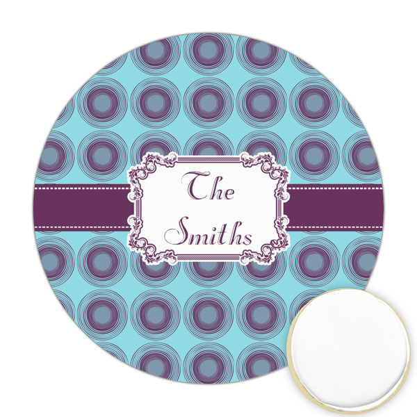 Custom Concentric Circles Printed Cookie Topper - 2.5" (Personalized)