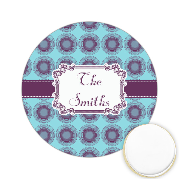 Custom Concentric Circles Printed Cookie Topper - 2.15" (Personalized)