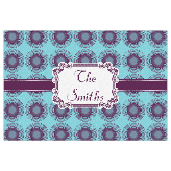 Concentric Circles Indoor / Outdoor Rug - 4'x6' - Front Flat