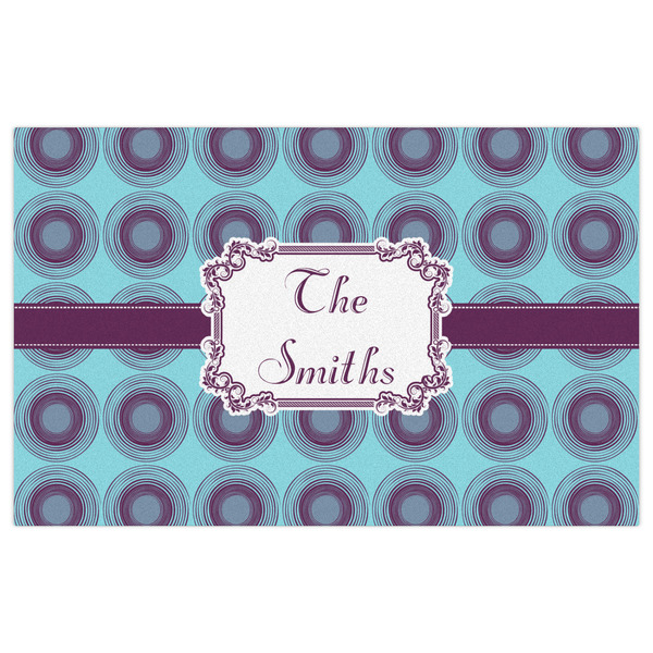 Concentric Circles Indoor / Outdoor Rug - 5'x8' - Front Flat