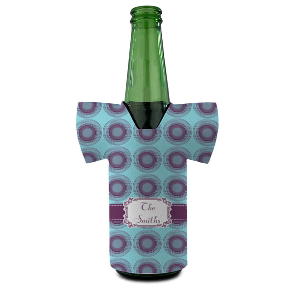Concentric Circles Jersey Bottle Cooler - FRONT (on bottle)
