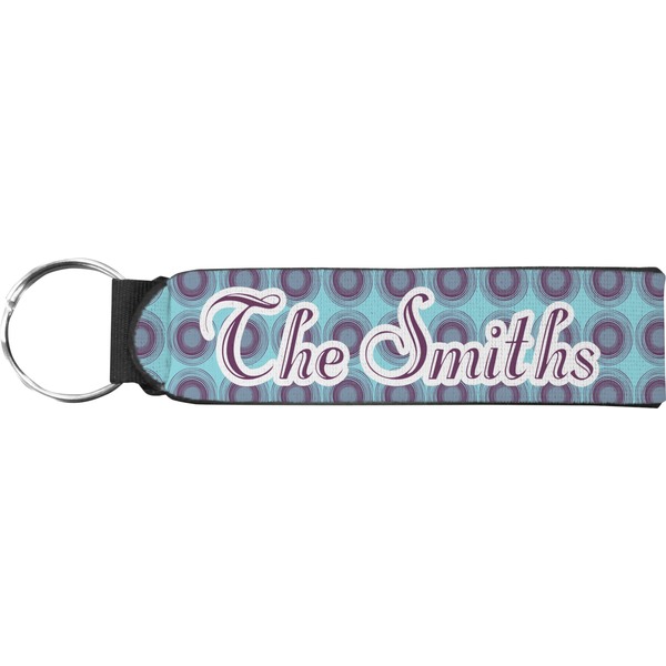 Custom Concentric Circles Neoprene Keychain Fob (Personalized)