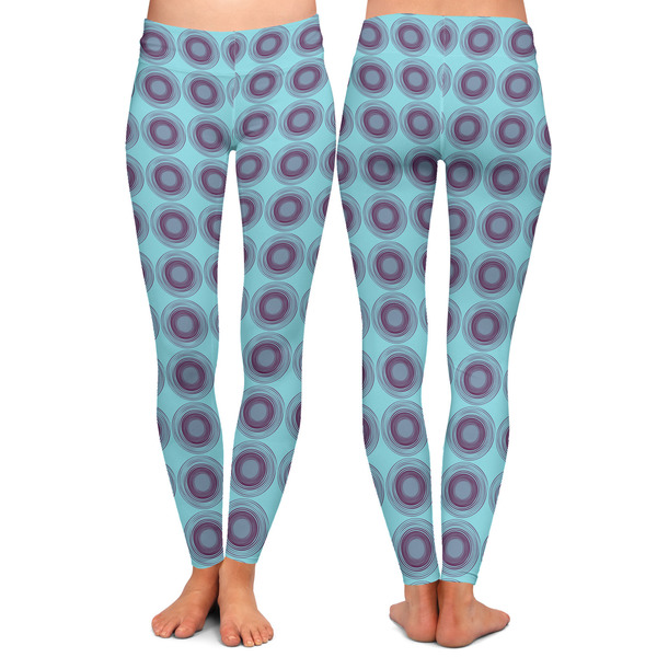 Concentric Circles Ladies Leggings - Front and Back