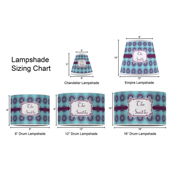 Concentric Circles Lampshade Sizing Chart