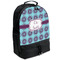 Concentric Circles Large Backpack - Black - Angled View