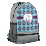 Concentric Circles Backpack - Grey (Personalized)